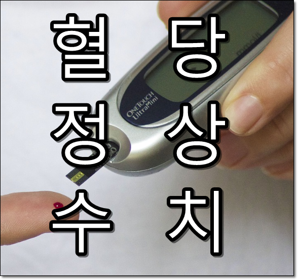 혈당 정상 수치 텍스트 썸네일 이미지